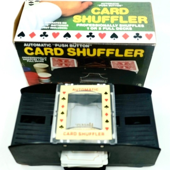 Vintage 1987 JOBAR AUTOMATIC PUSH BUTTON CARD SHUFFLER~1 or 2 Deck Card Shuffler - Picture 3 of 3